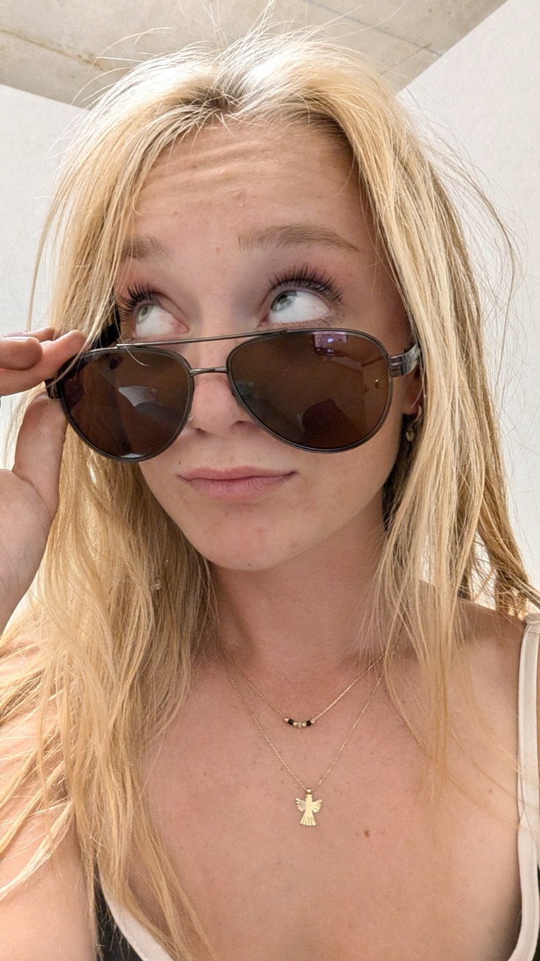 Linda in sunglasses